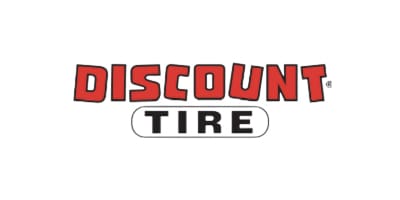 Logo of Discount Tire, representing quality tire services at affordable prices.