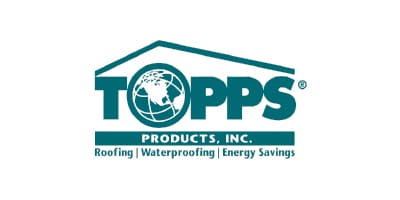 Logo of Topps Products, Inc., representing high-quality roofing and waterproofing solutions.